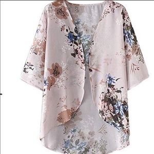 Floral chiffon cardigan